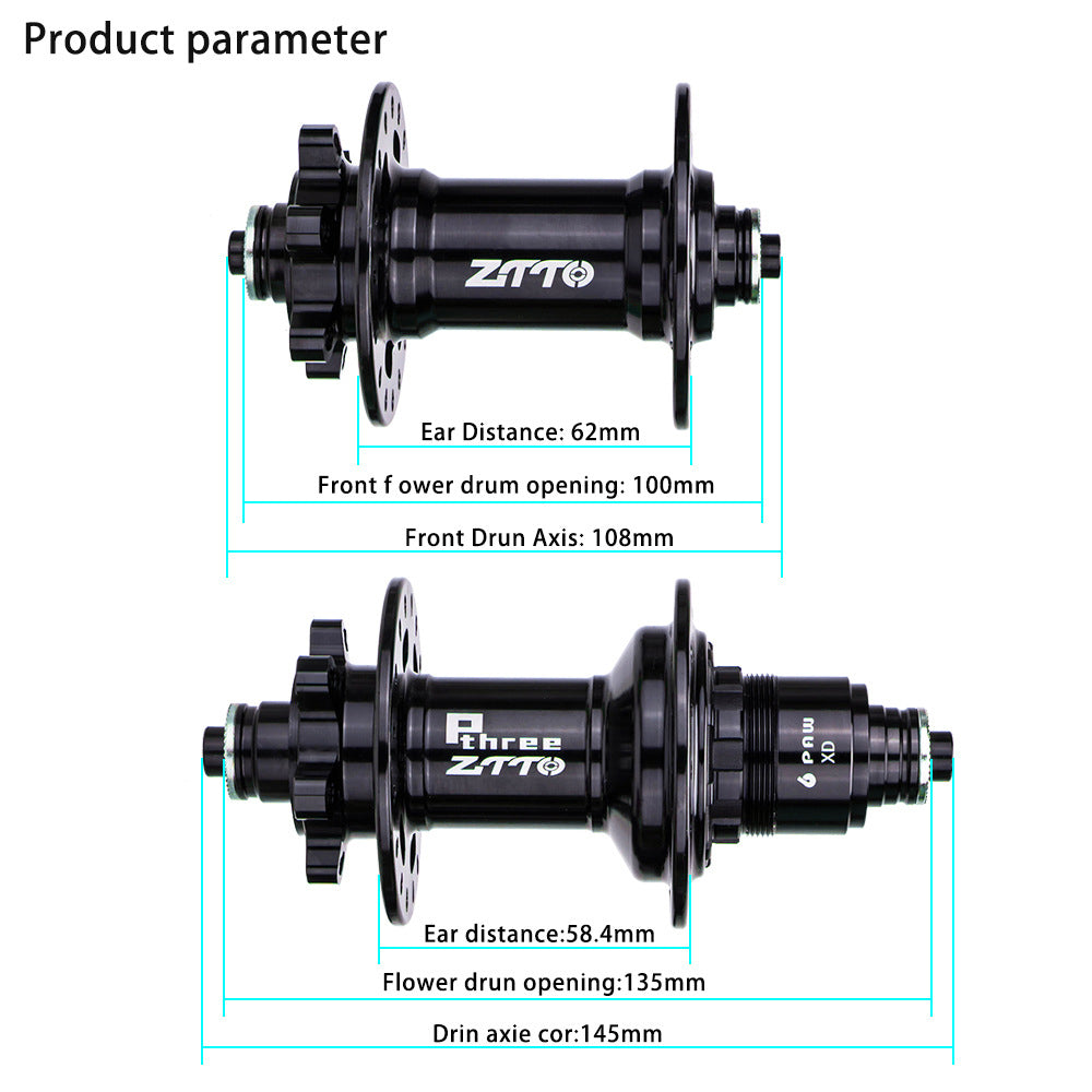 ZTTO P3 1 Pair MTB Bicycle 8-11 Speed 32H 6 Pawls Aluminum Alloy Disc Brake Hub ZTTO P3 1 Pair MTB Bicycle 8-11 Speed 32H 6 Pawls Aluminum Alloy Disc Brake Hub